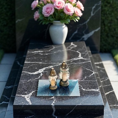 Posavaso de cristal para velas funerarias Gotas de agua