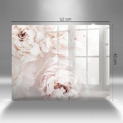 Posavaso de cristal para velas funerarias Peonías pastel