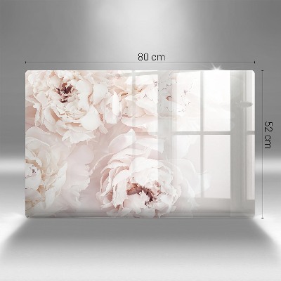 Posavaso de cristal para velas funerarias Peonías pastel