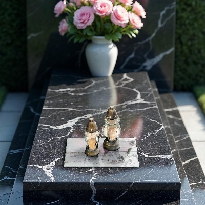 Posavaso de cristal para velas funerarias Viejos tablones y hojas
