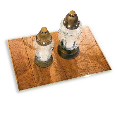 Posavaso de cristal para velas funerarias Tablones de madera