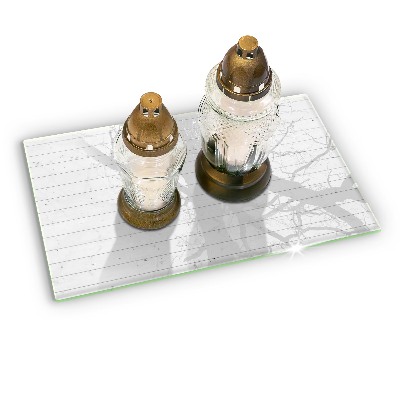 Posavaso de cristal para velas funerarias Tablones modernos de madera clara