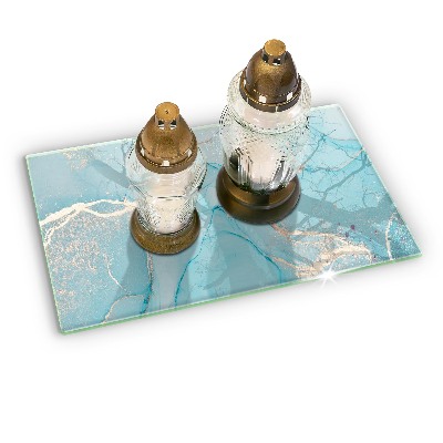 Posavaso de cristal para velas funerarias Abstracción de piedra