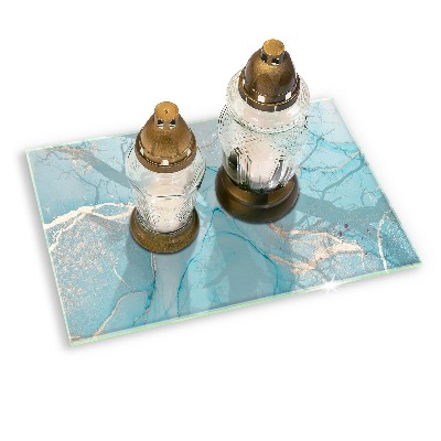 Posavaso de cristal para velas funerarias Abstracción de piedra
