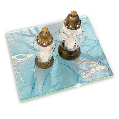 Posavaso de cristal para velas funerarias Abstracción de piedra