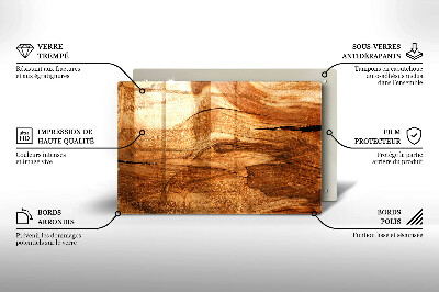 Posavaso de cristal para velas funerarias Textura tablero de madera