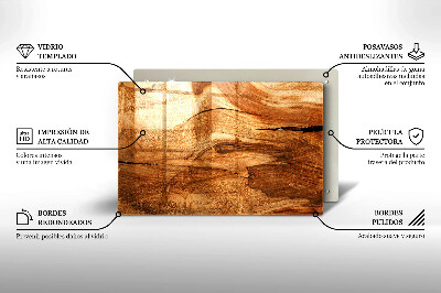 Posavaso de cristal para velas funerarias Textura tablero de madera