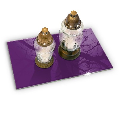 Posavaso de cristal para velas funerarias Color violeta