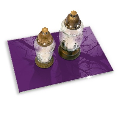 Posavaso de cristal para velas funerarias Color violeta