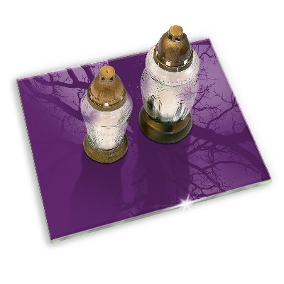 Posavaso de cristal para velas funerarias Color violeta