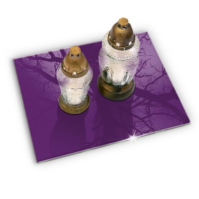 Posavaso de cristal para velas funerarias Color violeta