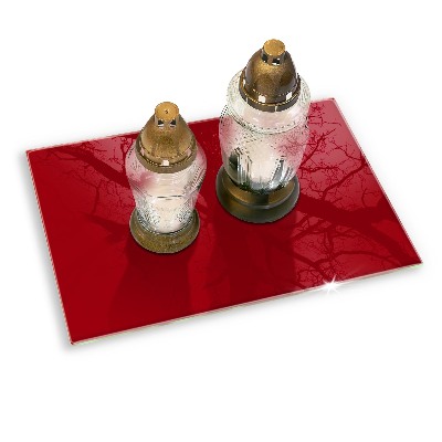 Posavaso de cristal para velas funerarias Color rojo