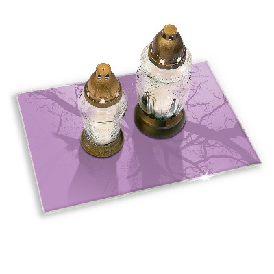 Posavaso de cristal para velas funerarias Color violeta