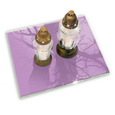 Posavaso de cristal para velas funerarias Color violeta