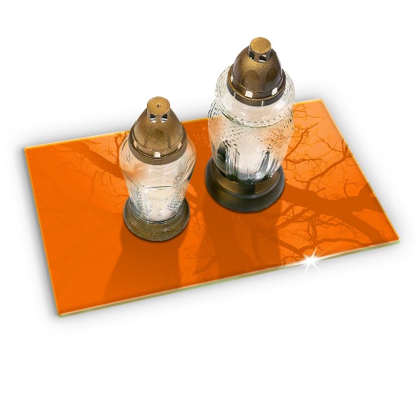 Posavaso de cristal para velas funerarias Color naranja