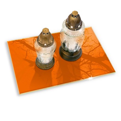 Posavaso de cristal para velas funerarias Color naranja