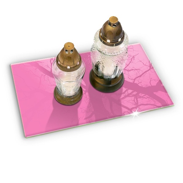 Posavaso de cristal para velas funerarias Color rosa