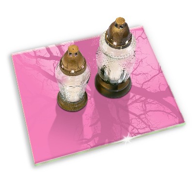 Posavaso de cristal para velas funerarias Color rosa