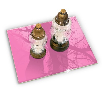 Posavaso de cristal para velas funerarias Color rosa