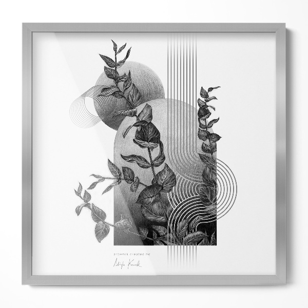 Marco cuadro plateado 50x50 cm