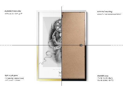 Marco cuadro plateado 60x80 cm