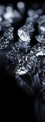 Estor enrollable con diseño de diamantes y brillo