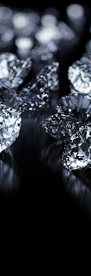 Estor enrollable con diseño de diamantes y brillo