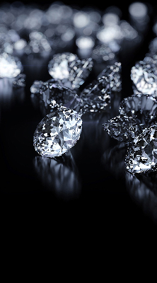 Estor enrollable con diseño de diamantes y brillo