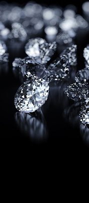 Estor enrollable con diseño de diamantes y brillo
