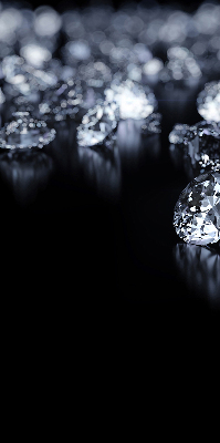 Estor enrollable con diseño de diamantes y brillo