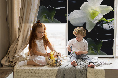 Modern roller blind en orquídeas y elegancia