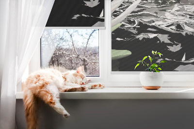 Estor enrollable para ventana en la superficie de nenúfares
