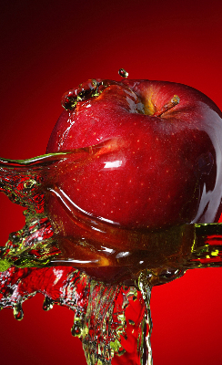 Estor enrollable en color manzana roja en las profundidades