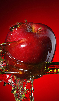 Estor enrollable en color manzana roja en las profundidades