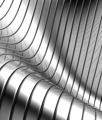 Modern roller blind con diseño de abstracción metálica