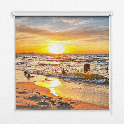 Estor enrollable para ventana atardecer y colores