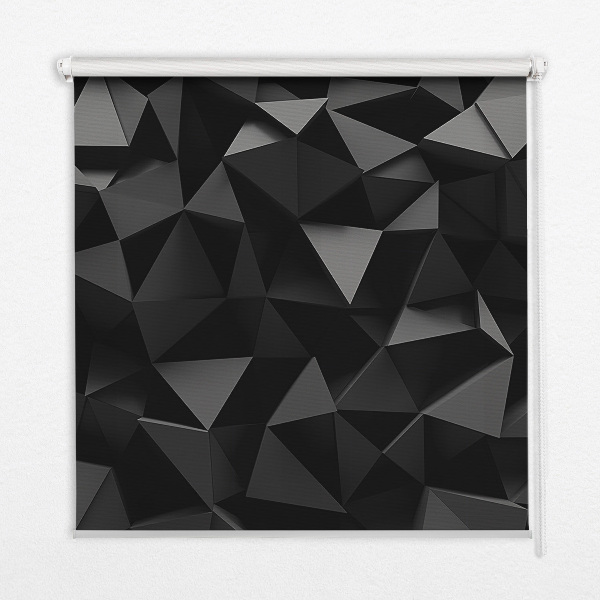Estor enrollable moderno en color negro y con acabado origami