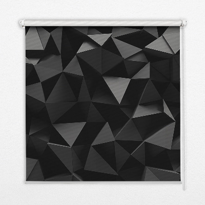 Estor enrollable moderno en color negro y con acabado origami