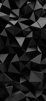 Estor enrollable moderno en color negro y con acabado origami