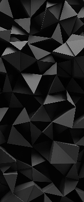 Estor enrollable moderno en color negro y con acabado origami
