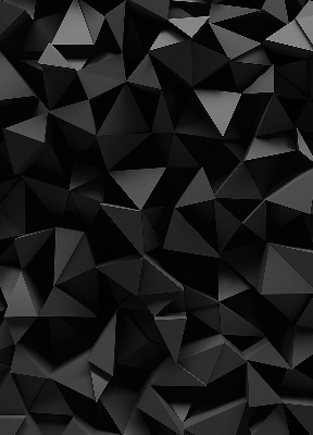 Estor enrollable moderno en color negro y con acabado origami