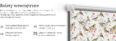 Modern roller blind con diseño de Pájaros en las ramas
