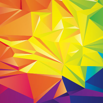 Patrón de origami colorido para estor enrollable moderno