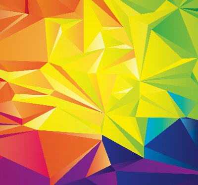 Patrón de origami colorido para estor enrollable moderno