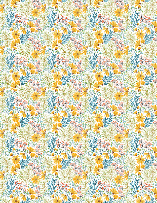 Estor enrollable para ventana con estampado de flores