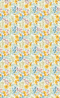 Estor enrollable para ventana con estampado de flores
