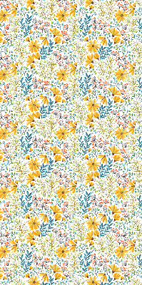 Estor enrollable para ventana con estampado de flores