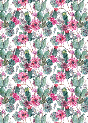 Persiana enrollable con diseño de flor de cactus