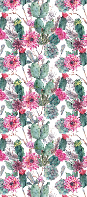 Persiana enrollable con diseño de flor de cactus