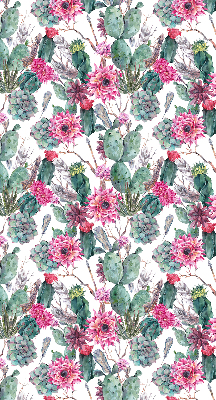 Persiana enrollable con diseño de flor de cactus